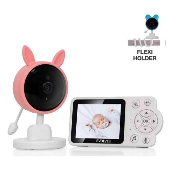 EVOLVEO Baby Monitor N3 videochůvička, růžová