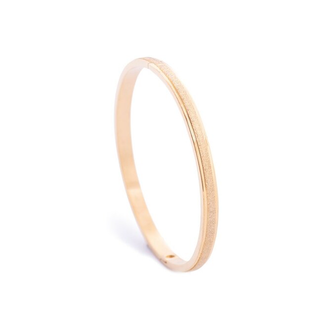 Bangles.cz Náramek chirurgická ocel Shine gold 717 zlatá, 14 - 17 cm, chirurgická ocel