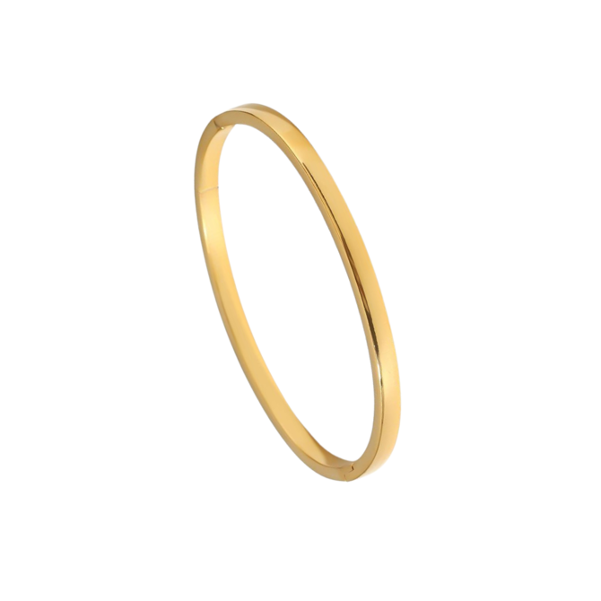 Bangles.cz Náramek chirurgická ocel Bangle gold 594 zlatá, 14 - 17 cm, chirurgická ocel