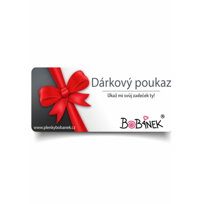 Bobánek - Dárkový poukaz 1000Kč