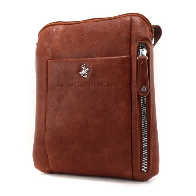 Beverly Hills Polo Club Taška crossbody BHPC hnědá, Syntetická kůže