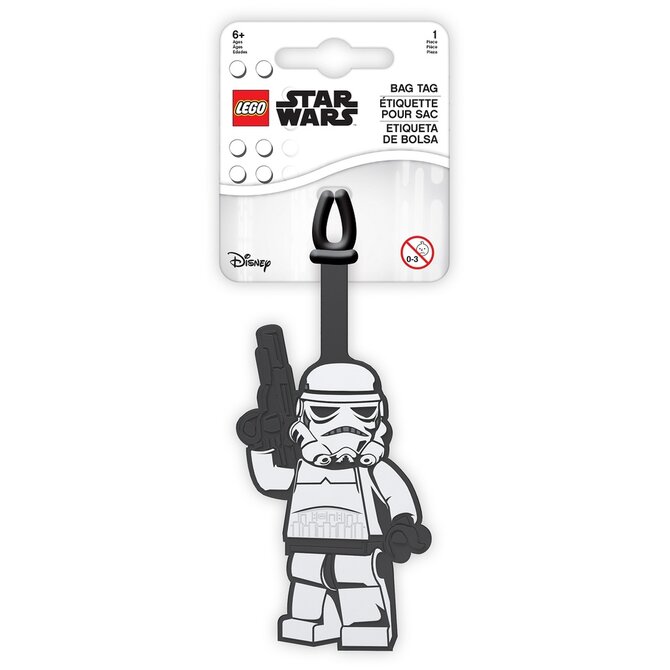 LEGO Star Wars Jmenovka na zavazadlo - Stormtrooper bílá, PVC