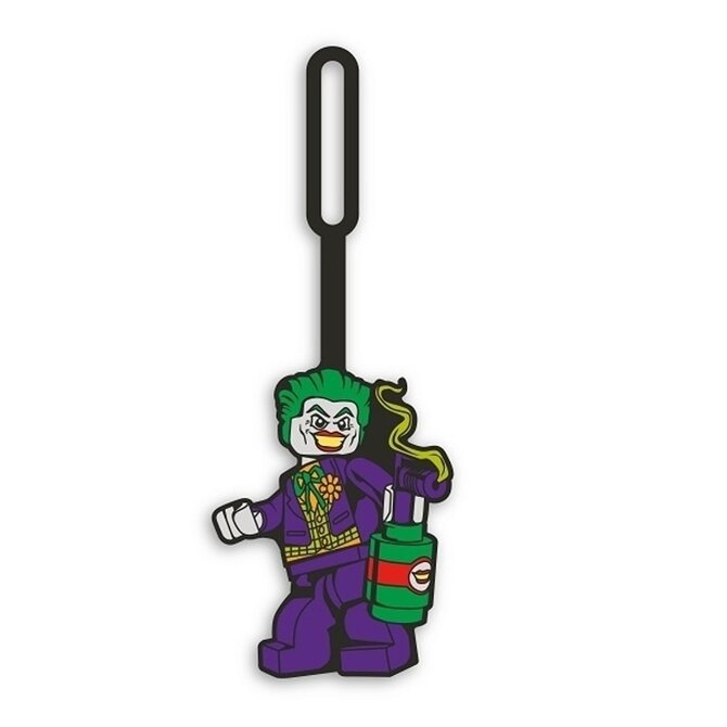 LEGO DC Jmenovka na zavazadlo Joker fialová, PVC