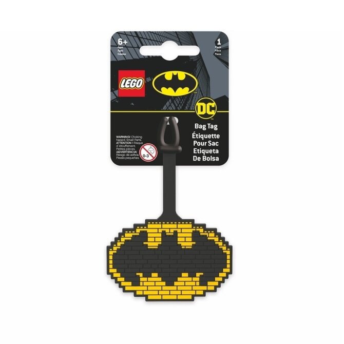 LEGO Batman Jmenovka na zavazadlo - Batman logo černá, PVC