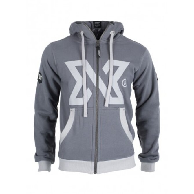 X-DEEP Mikina Signature Hoodie s šedá