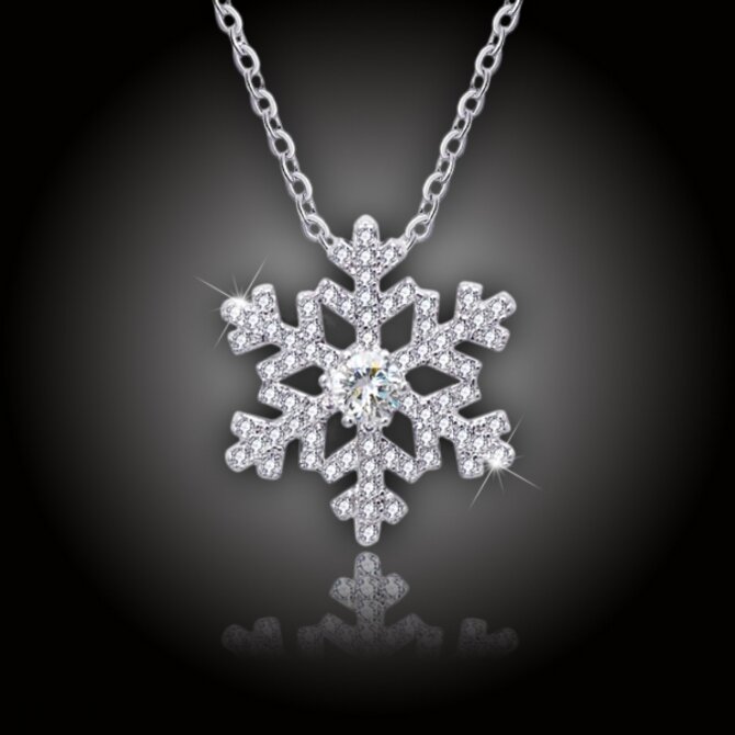 Náhrdelník Charming Crystal Snowflake