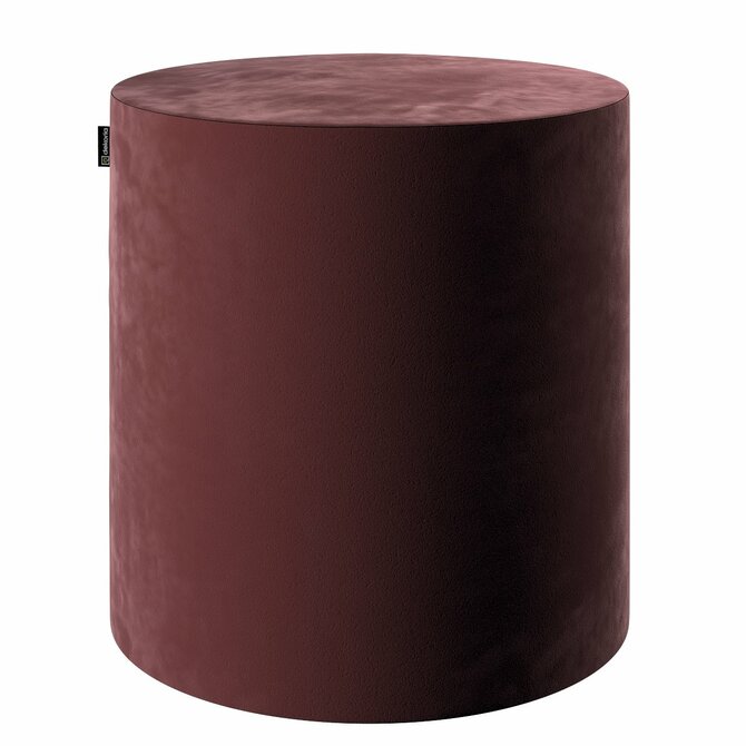 Dekoria Sedák Barrel- válec pevný,  d40cm, výška 40cm, bordó, ø40 cm x 40 cm, Velvet, 704-26