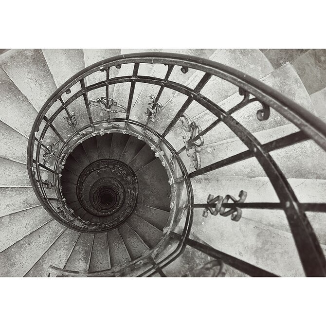 Dekoria Obraz na plátně Spiral Stairs, 70 x 50 cm 