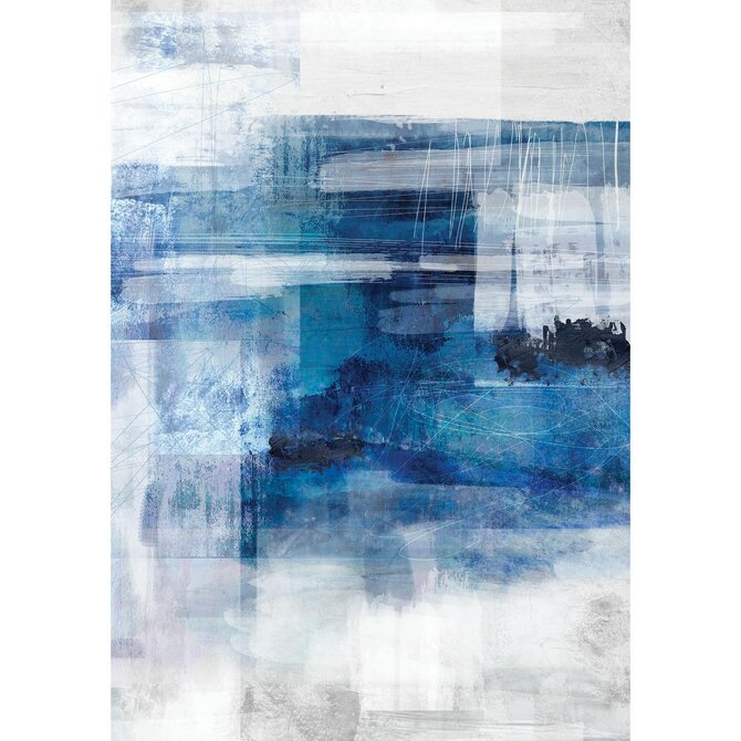 Dekoria Obraz na plátně Blue Abstract, 50 x 70 cm