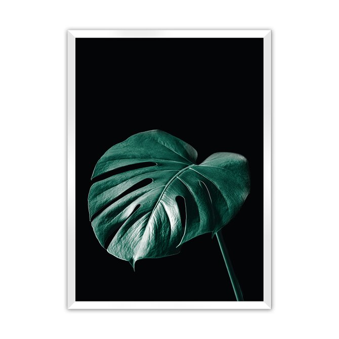 Dekoria Plakát Dark Monstera, 21 x  30 cm, Volba rámku: Bílý