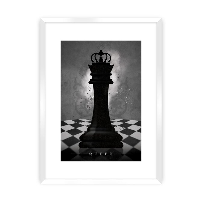 Dekoria Plakát Chess II, 21 x 30 cm, Ramka: Biała