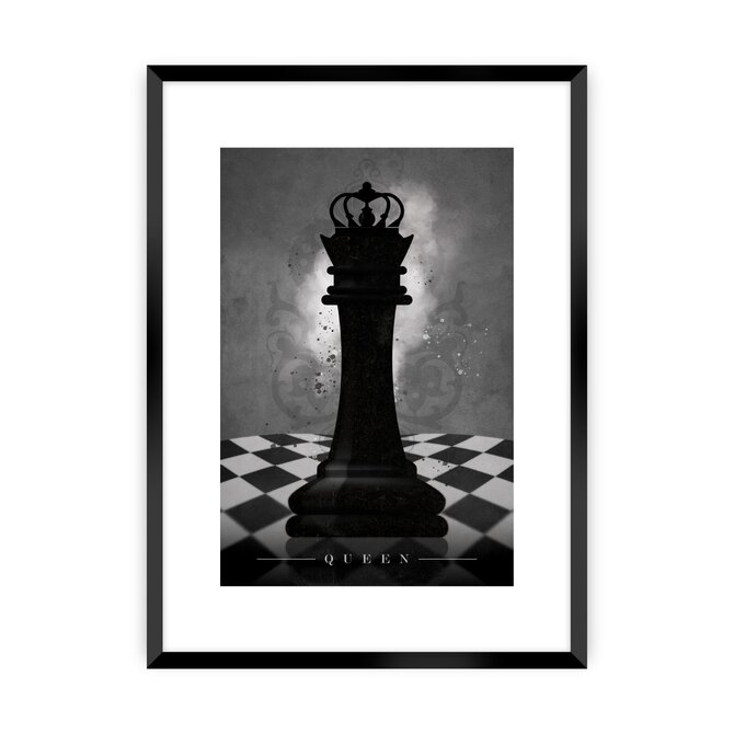 Dekoria Plakát Chess II, 21 x 30 cm, Ramka: Czarna