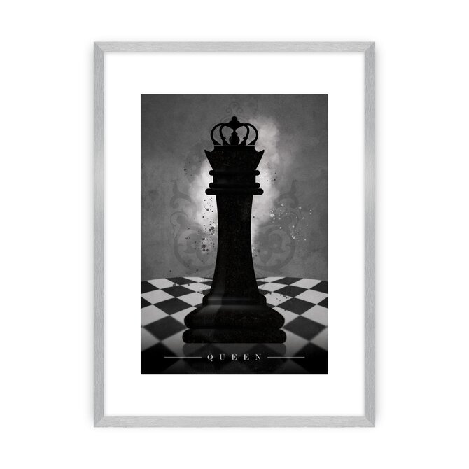 Dekoria Plakát Chess II, 21 x 30 cm, Ramka: Srebrna