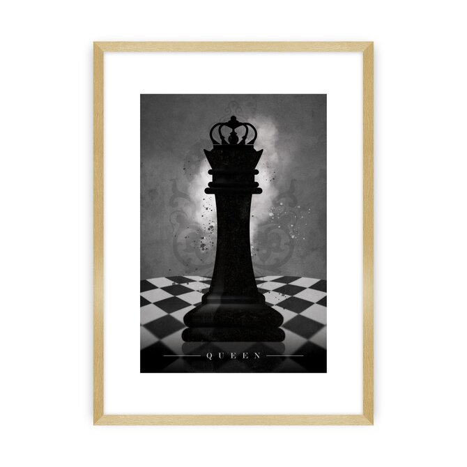 Dekoria Plakát Chess II, 21 x 30 cm, Ramka: Złota