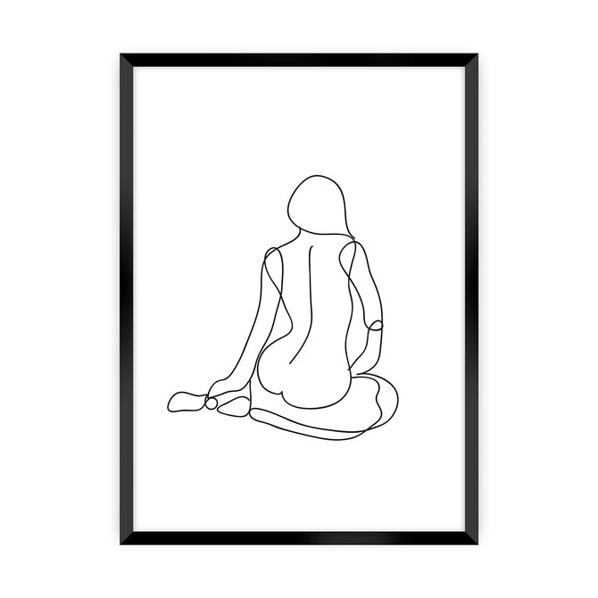 Dekoria Plakát Figure Line I, 30 x 40 cm , Výběr rámečku: Černý