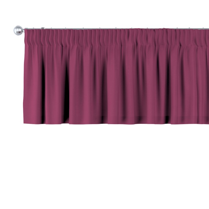 Dekoria Lambrekin na řasící pásce, Plum švestková, 130 x 40 cm, Cotton Panama, 702-32