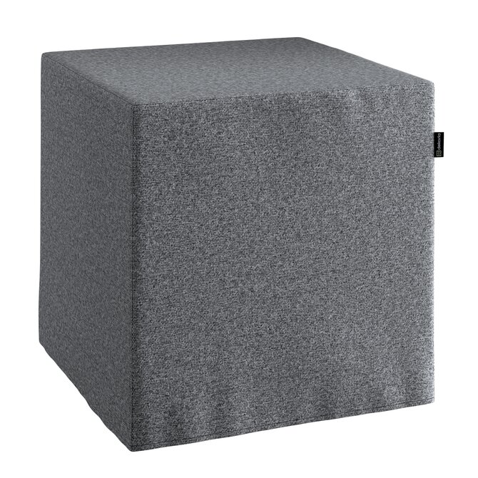 Dekoria Sedák Cube - kostka pevná 40x40x40, tmavě šedý melanž, 40 x 40 x 40 cm, Amsterdam, 704-47