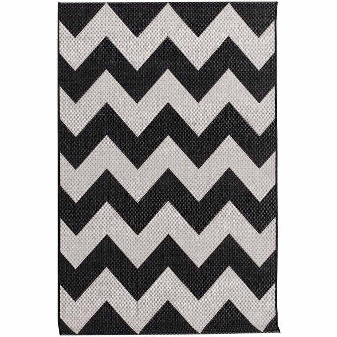 Dekoria Koberec Modern Chevron black/wool 160x230cm, 160 x 230 cm