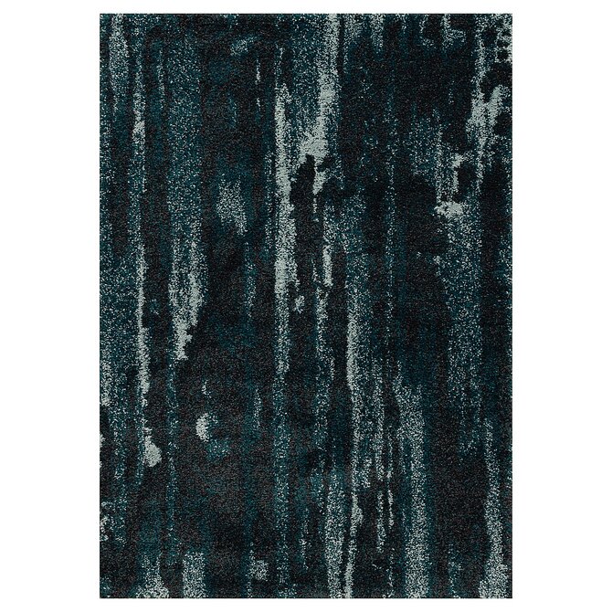 Dekoria Koberec Softness near black/peacock blue 120x160cm, 120x160cm