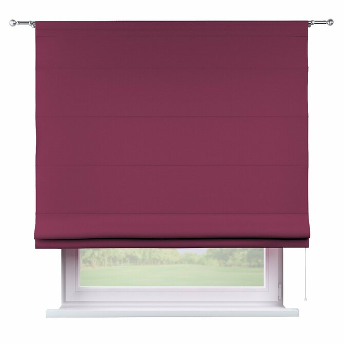 Dekoria Římská roleta Torino, Plum švestková, 130 x 170 cm, Cotton Panama, 702-32