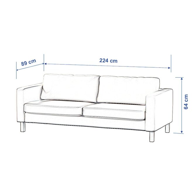 Dekoria Potah na pohovku IKEA Karlstad, 3-místná, rozkládací, béžová ,  hnědá, Potah na Karlstad, 3-místná, rozkládací, Living, 161-51