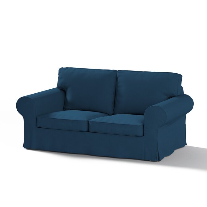 Dekoria Potah na pohovku IKEA Ektorp 2-místná rozkládací  NOVÝ MODEL 2012, Ocean blue mořská modrá, Ektorp 2-m rozkl. od 2012, Cotton Panama, 702-48