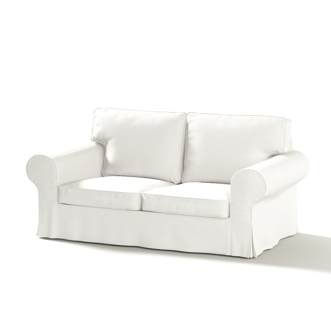 Dekoria Potah na pohovku IKEA Ektorp 2-místná rozkládací  NOVÝ MODEL 2012, sněhová bílá, Ektorp 2-m rozkl. od 2012, Cotton Panama, 702-49