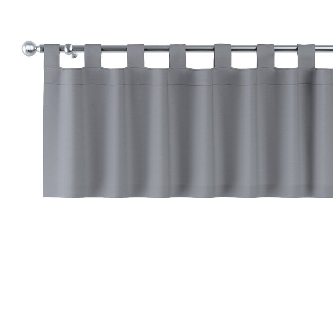 Dekoria Krátký závěs na poutkách, Slade Grey - šedá, 130 x 40 cm, Cotton Panama, 702-46