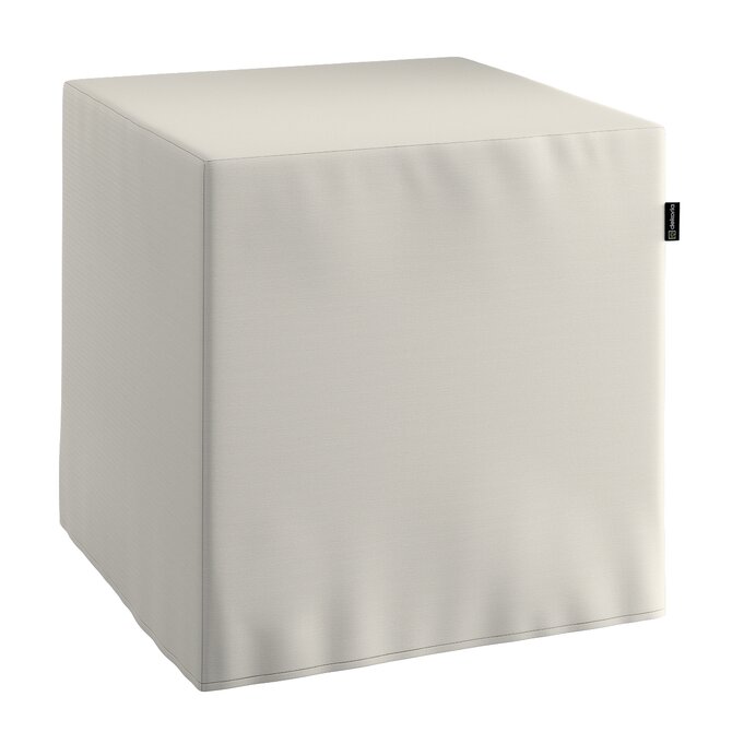 Dekoria Sedák Cube - kostka pevná 40x40x40, Silver stříbrošedá, 40 x 40 x 40 cm, Cotton Panama, 702-45
