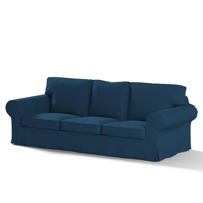 Dekoria Potah na pohovku IKEA Ektorp 3-místná rozkládací, NOVÝ MODEL 2013, Ocean blue mořská modrá, Ektorp 3-m rozkládací, od 2013, Cotton Panama, 702-48