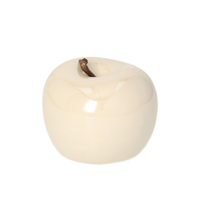 Dekoria Dekorace Apple white, 8 x 8 x 6 cm