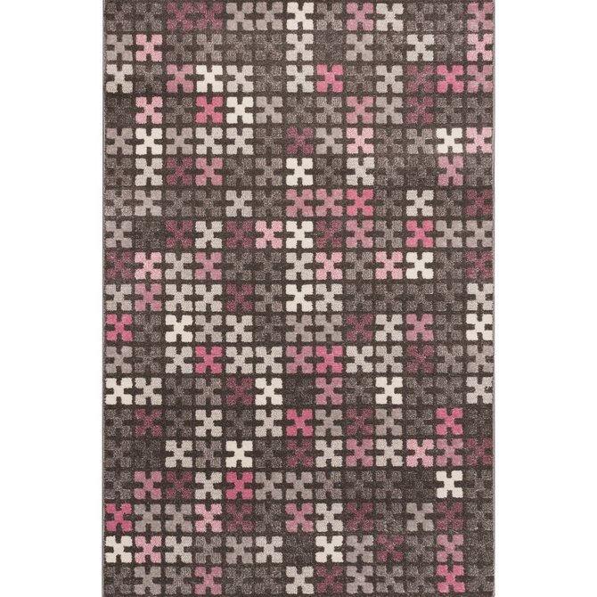 Dekoria Koberec Modern Puzzle Charisma Rose-Frost Grey 135x190cm, 135 x 190 cm