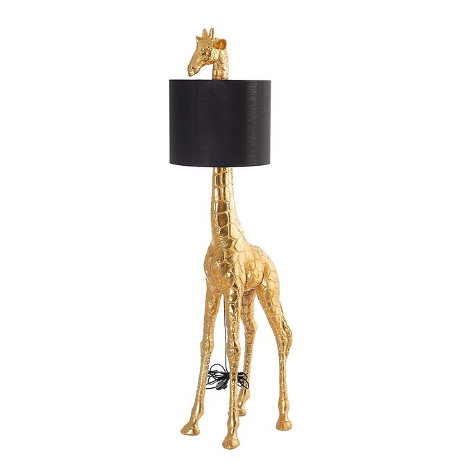 Dekoria Podlahová lampa Gold Giraffe výška 171cm, 40 x 50 x 171 cm