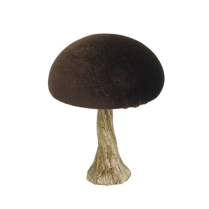 Dekoria Dekoracja Velvet Mushroom 10 cm brown, 9x10 cm