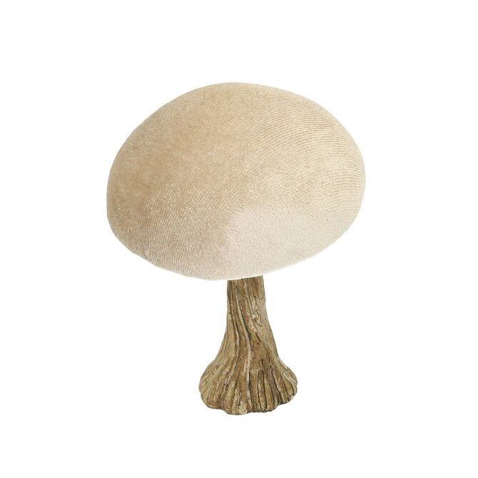 Dekoria Dekorace Velvet Mushroom 10 cm beige, 9x10 cm