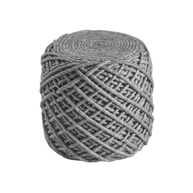 Obsession koberce Sedací vak ROYAL POUF POR 888 Silver - 40 x 40 x 40 cm cm Šedá, výška cca 40-45 cm, Syntetický (umělý)