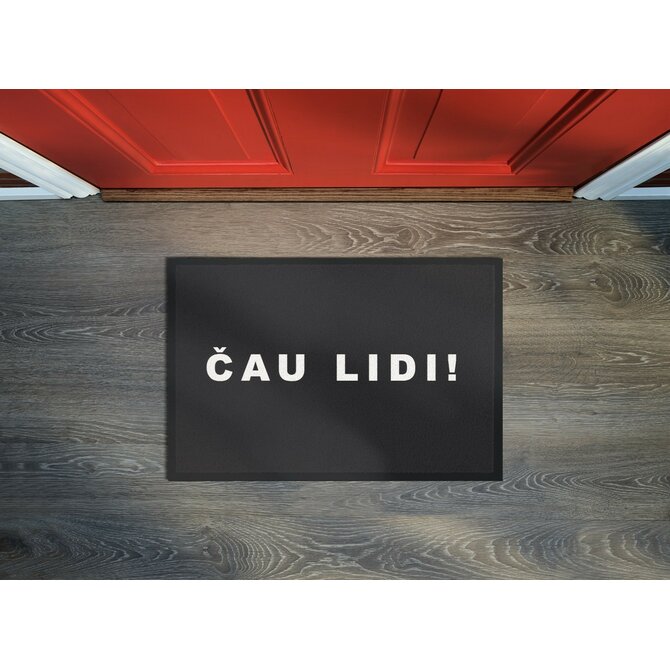 Rohožka Čau lidi 40x60 cm - 40x60 cm Černá, Malé (80x150 cm a menší), Syntetický (umělý)