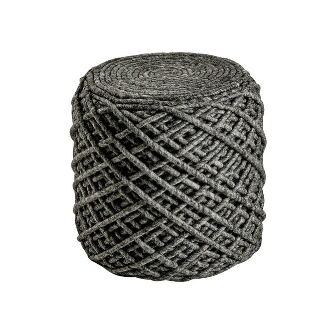 Obsession koberce Sedací vak ROYAL POUF POR 888 Graphite - 40 x 40 x 40 cm cm Šedá, výška cca 40-45 cm, Syntetický (umělý)