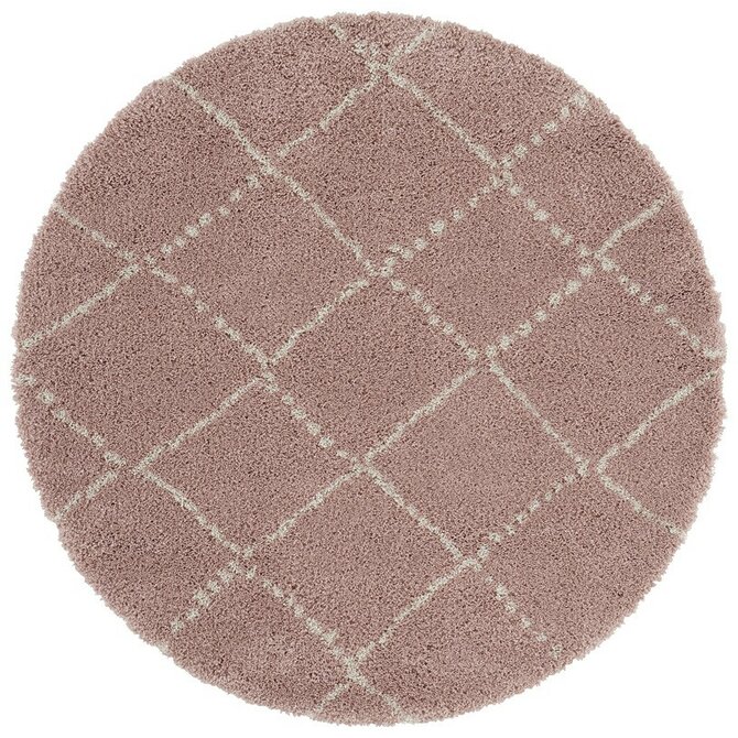 Mint Rugs - Hanse Home koberce Kusový koberec Allure  Rose/Cream - 120x120 (průměr) kruh cm Růžová, Malé (80x150 cm a menší), Syntetický (umělý)