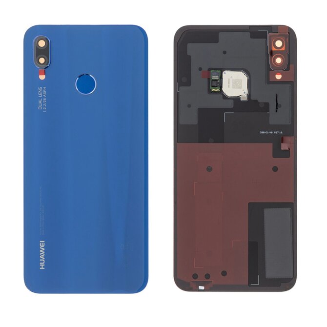 Huawei P20 Lite zadní kryt baterie modrý originální čtečka otisku prstu čočka (Service Pack)