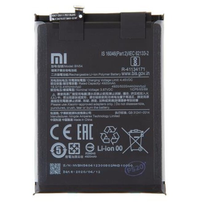 BN54 Xiaomi Original Baterie 5020mAh (Service Pack)