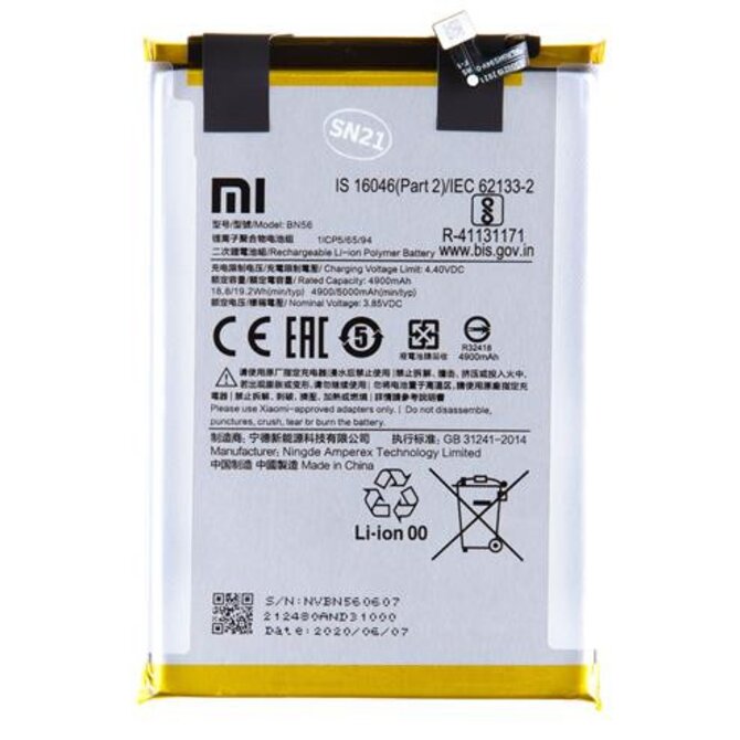 BN56 Xiaomi Original Baterie 5000mAh (Service Pack)