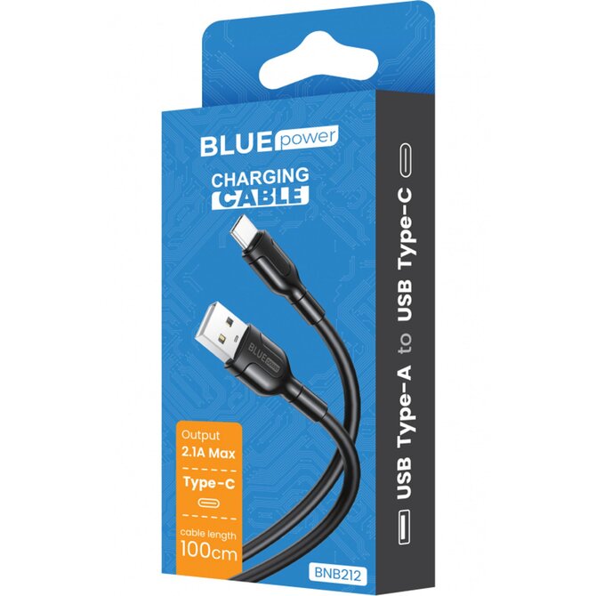 USB-C datový a nabíjecí kabel 18W 2A 1m Blue Power BNB212