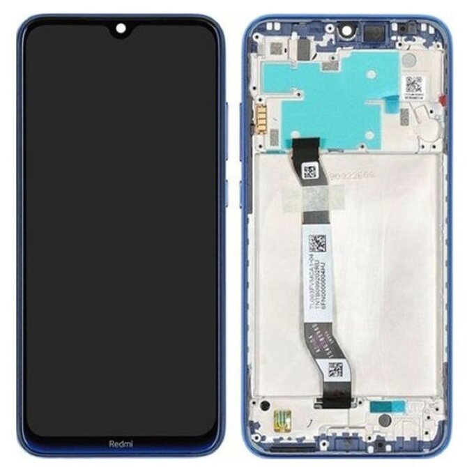 Xiaomi Redmi Note 8 LCD displej dotykové sklo včetně rámečku (Service Pack) modrý