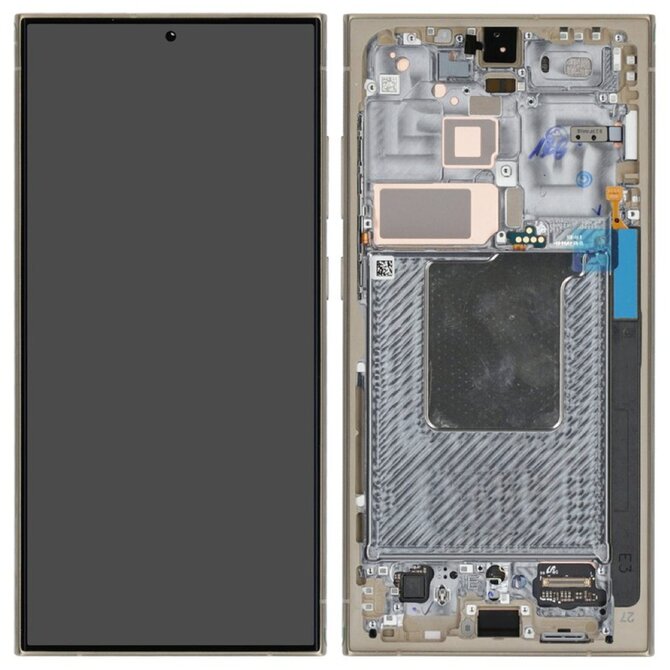 Samsung Galaxy S24 Ultra S928 LCD displej dotykové sklo včetně rámečku (Service Pack) Titanium Yellow