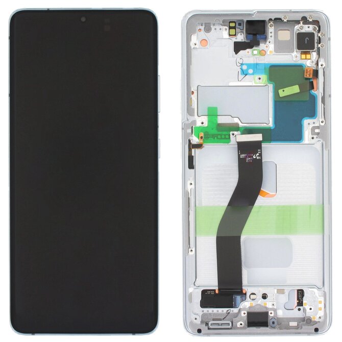 Samsung Galaxy S21 Ultra 5G LCD displej dotykové sklo stříbrné G998 (Service Pack)