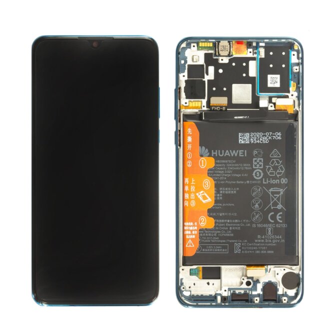 Huawei P30 Lite New Edition LCD displej dotykové sklo černý (Service Pack)