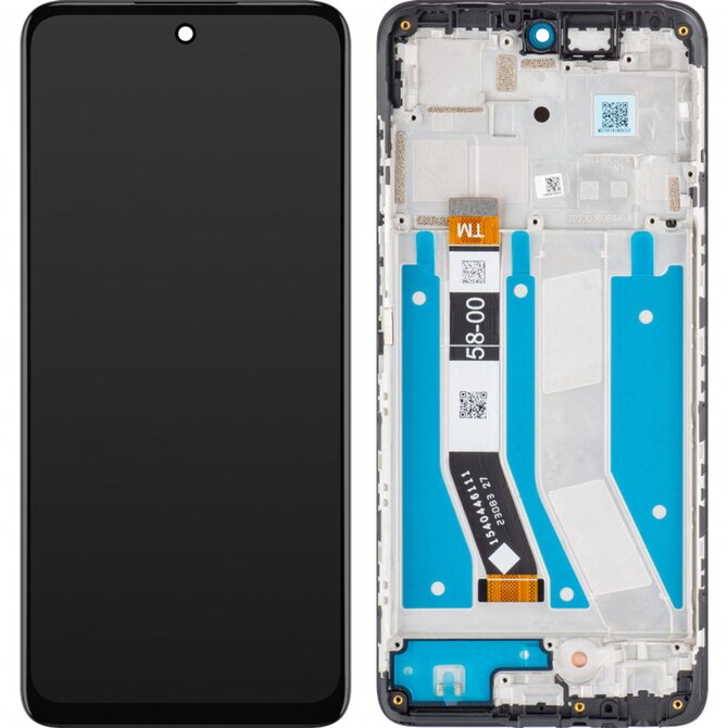 Motorola Moto G73 LCD displej dotykové sklo včetně rámečku (Service Pack) Black