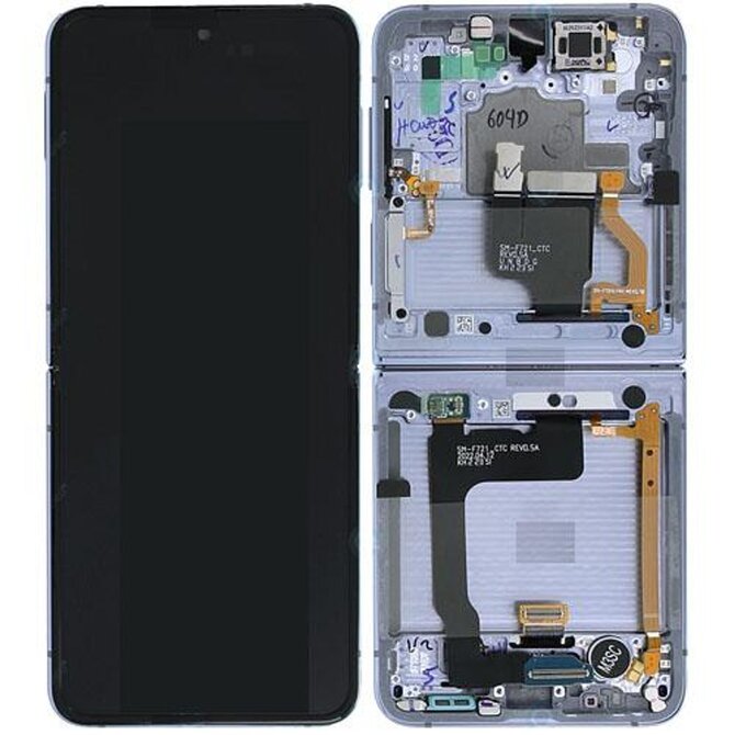 Samsung Galaxy Z Flip 4 F721B LCD displej dotykové sklo originální (Service Pack) vnitřní Blue