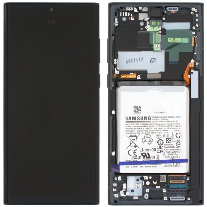 Samsung Galaxy S22 Ultra 5G S908 LCD displej dotykové sklo + baterie (Service Pack) Black